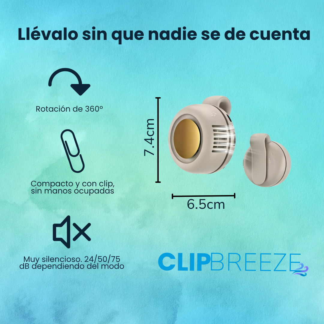 Miniventilador portátil con clip
